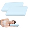 Blue Memory Foam Pillows Set of 2, Bed Pillows with