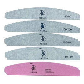 Mussa Paquete De 10 Limas Sponge 80/100/150/180 Para Uñas Mussa