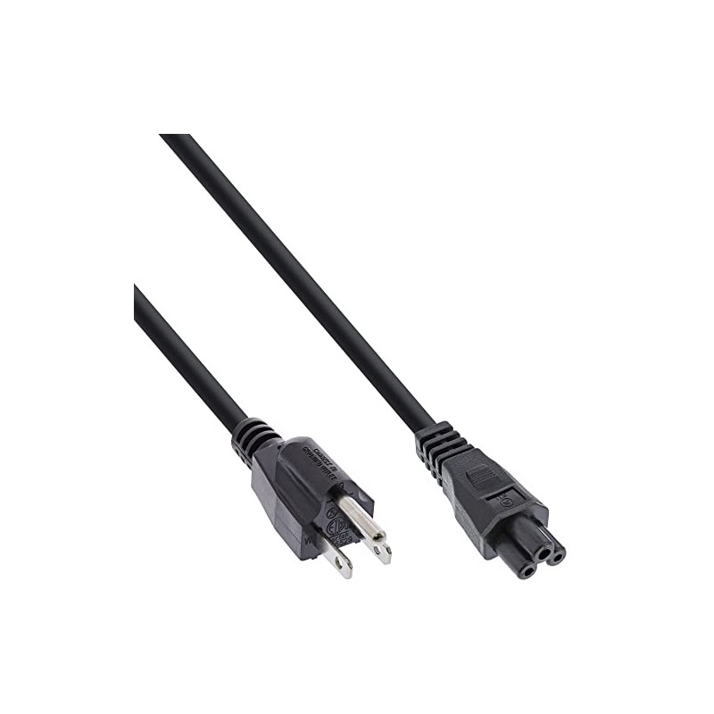 InLine® Laptop Power Cable US/3-Pin Socket 2 m