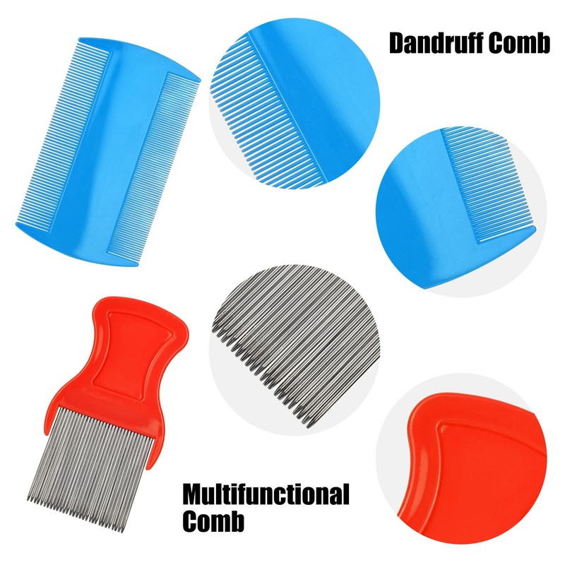 Random Color 4 Pcs Hair Comb Including 2 Pieces Hair