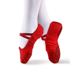 Daydance Red Kids Ballet Shoes Girls Ballet Flats Dance Slippers