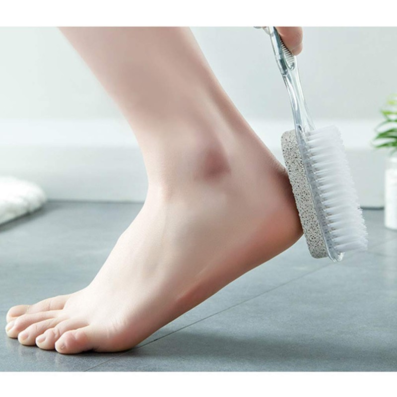 ARTIBETTER 4-in-1 Foot Brush with Pumice Stone and Callus Remover