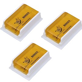 FANGXIN Rosin Natural for Violin Cello Viola Rosin Light Low Dust for Bows String Music Instrument Accessory Yellow with Case (3 Pack Rosin)
