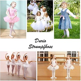Durio Ballet Tights Girls Tights Baby Elastic Dance Tights Non-Slip, black