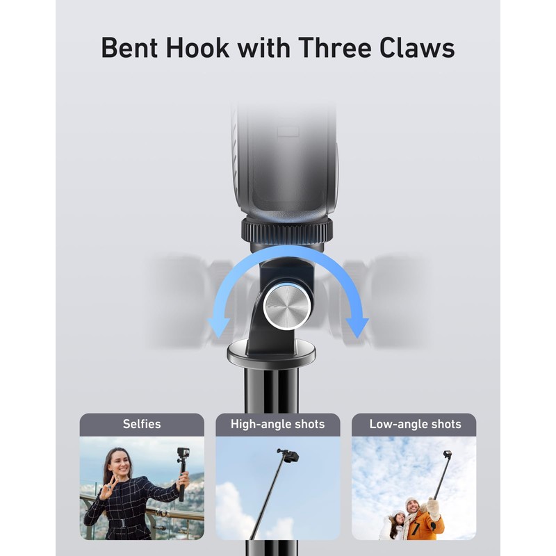 TELESIN Selfie Stick (150cm/59), Waterproof Carbon Fiber Extension Pole