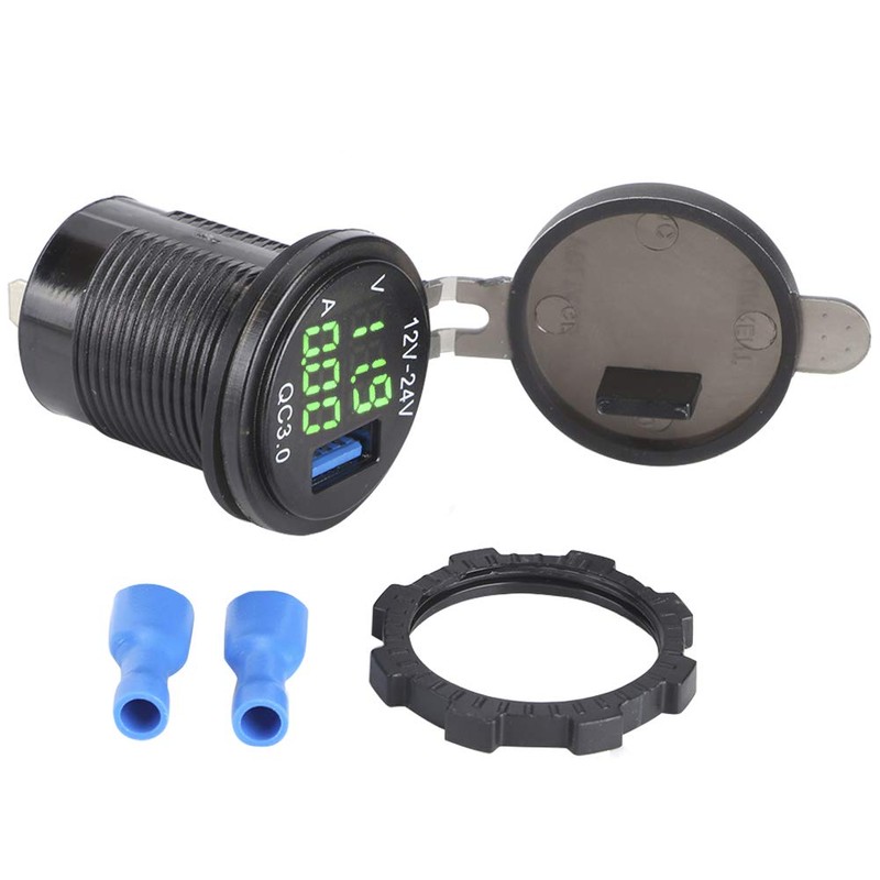 3 USB 3.0 Car Charger, 12V/24V 5V 3.1A Universal Socket,