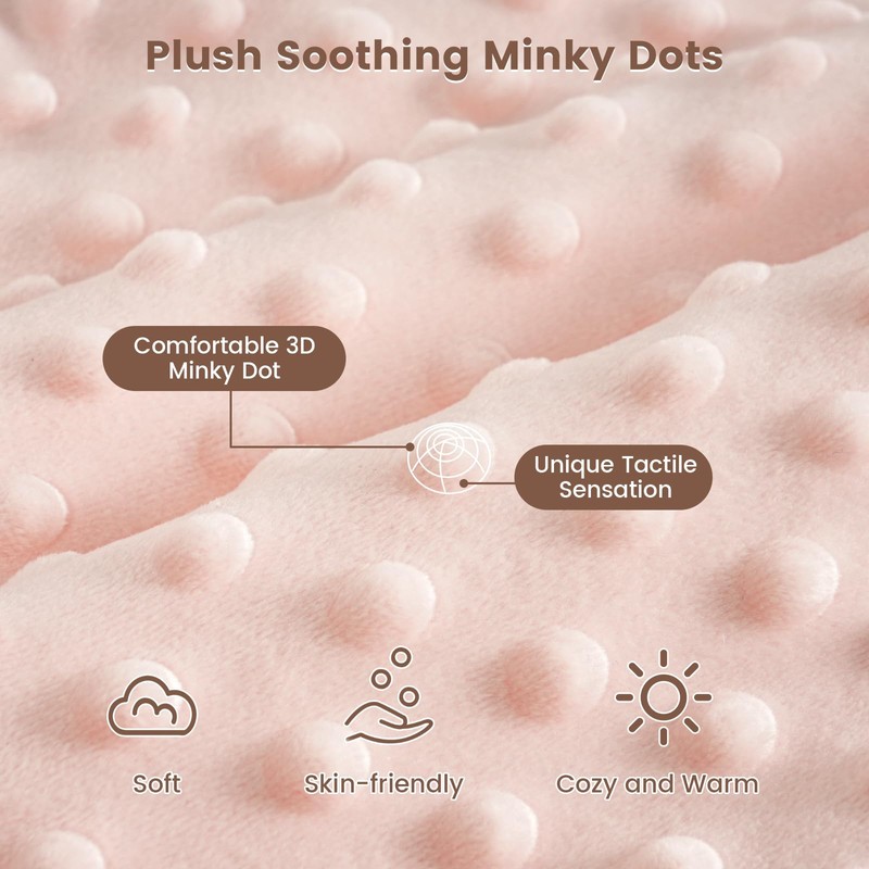 PHF Baby Sleep Sack 2.5 TOG with Plush Minky Dot,