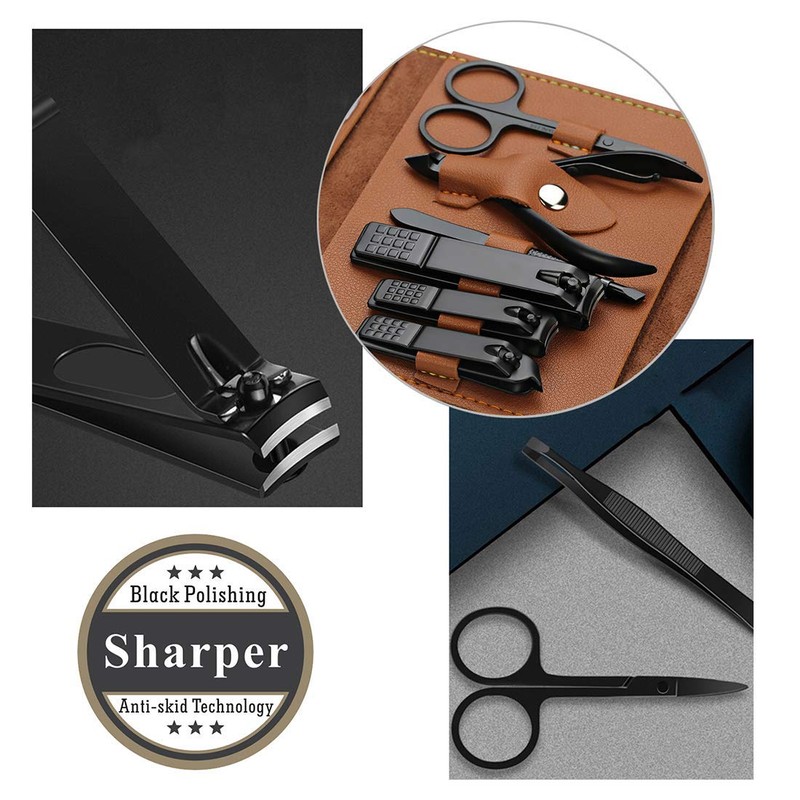 Gifts for Men/Women, Stainless Steel Manicure Set with PU leather