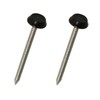 50 x Black UPVC 30mm Poly Top Pins Nails Plastic