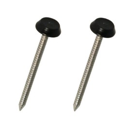 50 x Black UPVC 30mm Poly Top Pins Nails Plastic Headed Fascia Fixings Polytop