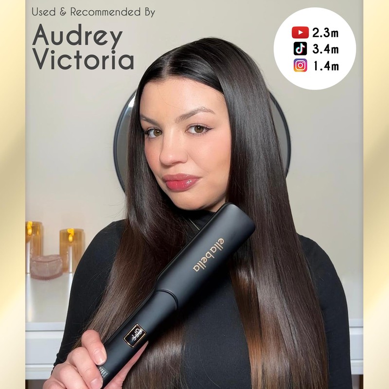 ELLA BELLA® Ceramic Flat Iron Hair Straightener • Professional Straightening