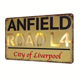 Vintage Liverpool City Metal Tin Sign (12X8") - Retro Wall Art For Home, Bar, Cafe & Garage Decor