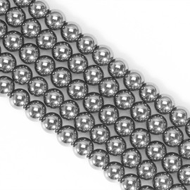 Natural Black Hematite Gemstone Beads for Jewelry Making Hematite Stone Cross for Bracelets Making Rosary Making Supplies (8mm)