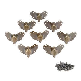 Dophee 8Pcs Furniture Corner Protector Jewelry Wooden Box Chest Guard Edge Cover 1.69"x1.02"x1.30"