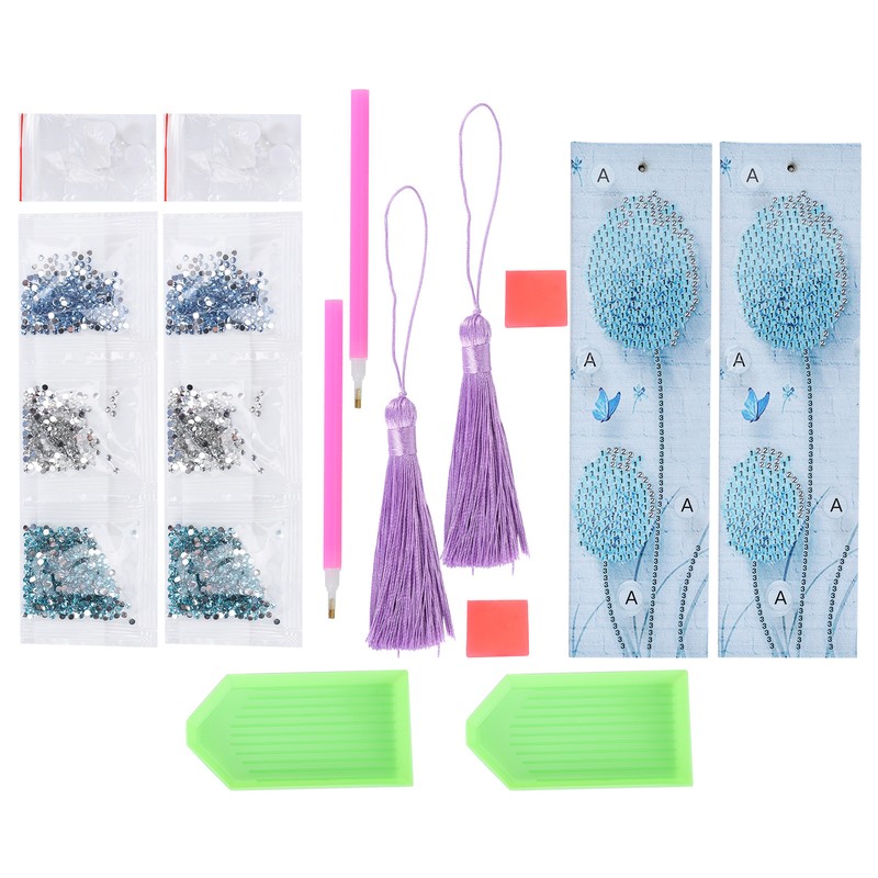 2 Sets Diamond Painting Kit 5D Students DIY Bookmark Dandelion