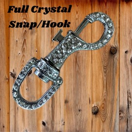Unbranded 3” Full Crystal hook/Clasp swivel Snap W/Clear Crystals