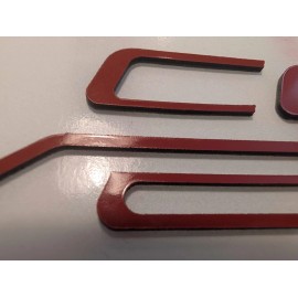 Advanced Trims 2005-2013 Corvette C6 GLOSS RED Plastic Letters Rear Bumper Emblem Decals