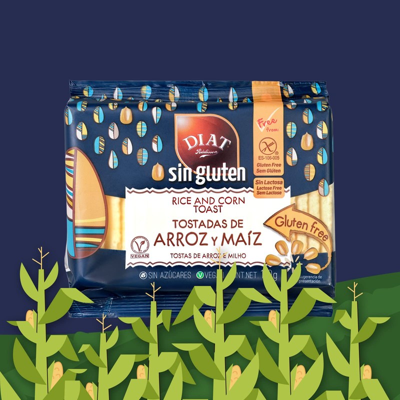 DIET RADISSON, TOSTADAS DE ARROZ Y MAIZ CON 100g