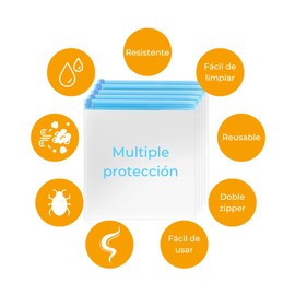 Doble G Brands 12 bolsas de almacenamiento al vacio. Bolsas enrollables para ahorrar espacio para equipaje, bolsas de vacío almacenaje al vacío para guardar ropa contiene 5 bolsas grandes, 5 medianas, 2 pequeñas. Compression Bags Vacuum.