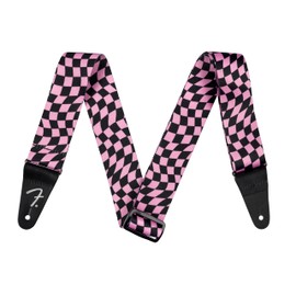Fender Wavy Checkerboard Polyester Strap - Pink