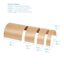 ECR4Kids - ELR-19101 Natural Hardwood Curved Play Tunnel and Arch Blocks (10-Piece)