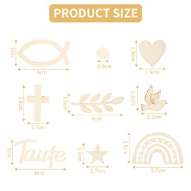 Scatter Decoration, Pack of 180 Confetti Decoration Christening, Rainbow Wood, Rainbow Decoration for Confirmation, Communion, Confirmation, Baby Shower Party, Christening Decoration, Wooden Stars for