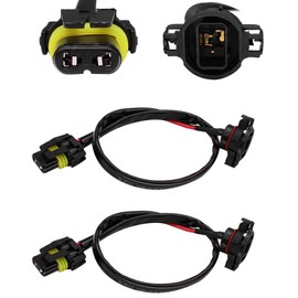 HUIQIAODS Wrangler JK Fog Light Wiring Harness Kit 5202 H16 to 9006 9005 HB3 Wiring Harness kit for Headlight Fog Lights Retrofit Work Use 2Pcs