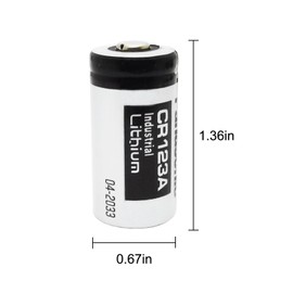 STEPMAX 2 Pack CR123A 3V Lithium Battery 1400mAh for Cameras Flashlight Alarm Smart Sensors (Non-Rechargeable)