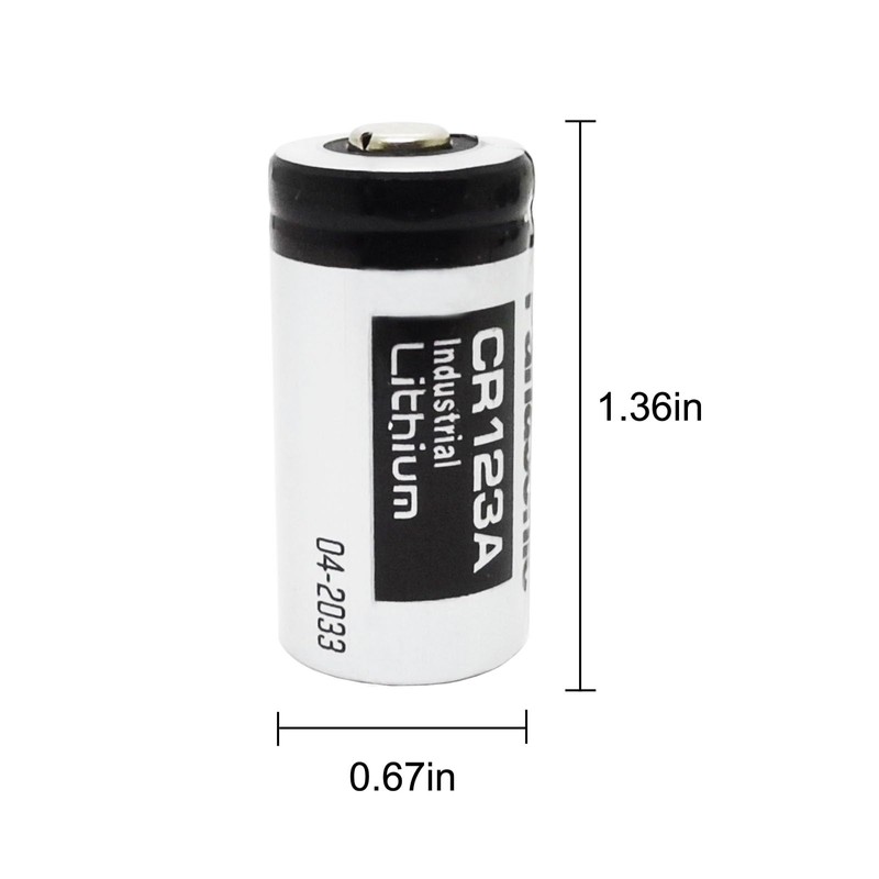 STEPMAX 2 Pack CR123A 3V Lithium Battery 1400mAh for Cameras