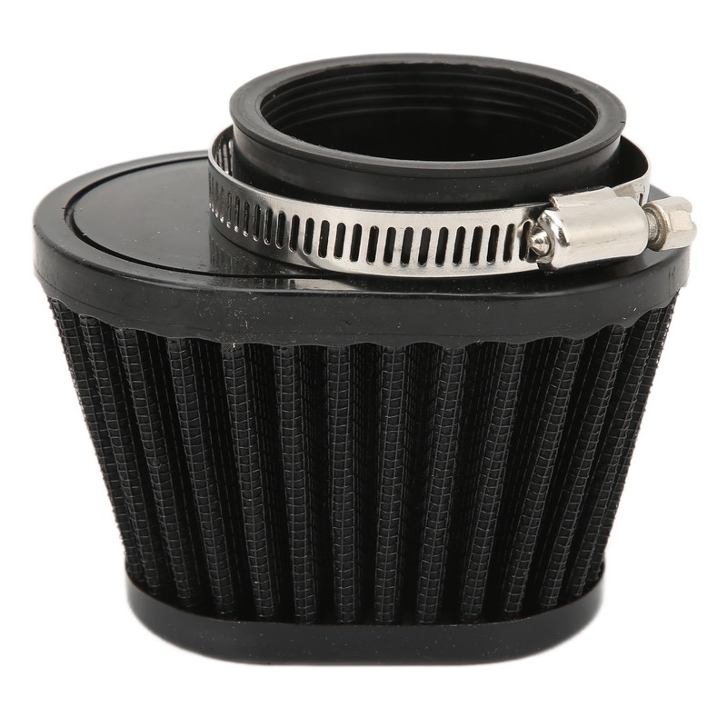 51mm/2in Motorcycle Air Filter ClampOn Dustproof Rubber Black Replacement for