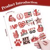 160 Pcs Glitter Team Spirit Temporary Tattoos School Team Cheer