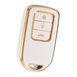 [Kinotaka] Honda Car Smart Key Case 3 Button New Fit Shuttle Step Wagon Spada New Accord S660 CR-Z Vezel CR-V Civic Intelligent Exclusive TPU Cover, white