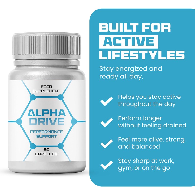 Alpha Drive Performance - Energy, Stamina & Vitality Support Supplement