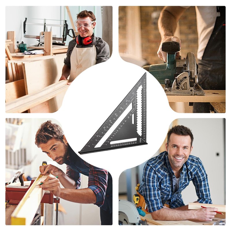 Speed Square, Triangle Construction Framing Tool, Portable Marking Gauge, Multifunctional