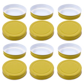 Kichvoe 12pcs Mason Jar Lids Jars Wide Mouth Lids Reusable Canning Canning Jar Lids Mason Jar Covers Mason Jar Tinplate Lids Seal -70mm