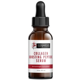 Collagen Boosting Peptide Serum - Synthesizes All Major Collagen Types, Improves Firmness, Smoothness & Reduces Wrinkles - 1 oz. Cosmesis