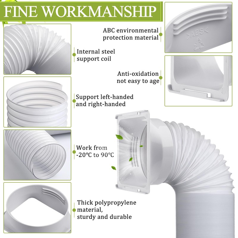 Outus 5.9'' Diameter 98'' Long Portable Air Conditioner Hose with