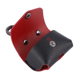 KOMBIUDA Luxury Leather Case Cover for Wireless Earphones with Keychain Snap Closure Protective Pouch for Pro Charging Box Durable Portable Black Earphone Protector