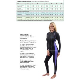 Women Full Body Swimsuit Stinger Suit UV Protection UPF50+ Black Lilac (XXXL)