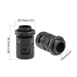 uxcell Cable Gland Corrugated Tube Connector AD15.8 Pipe Joint Clamps M18 Screw 8Pcs