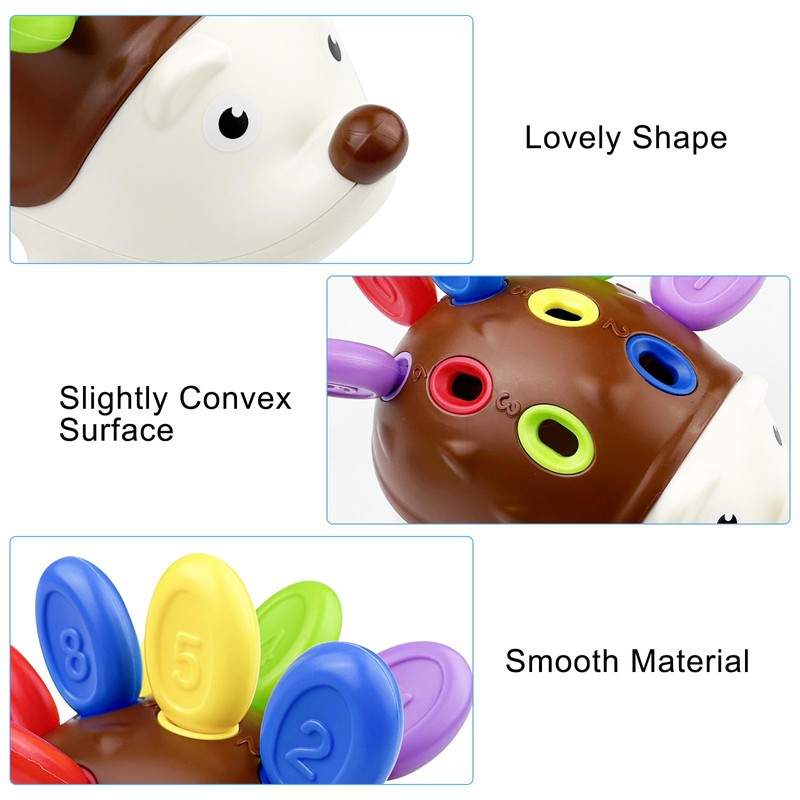 Fervalyna Motor Skills Toy from 18 Months, Hedgehog Montessori Toy,