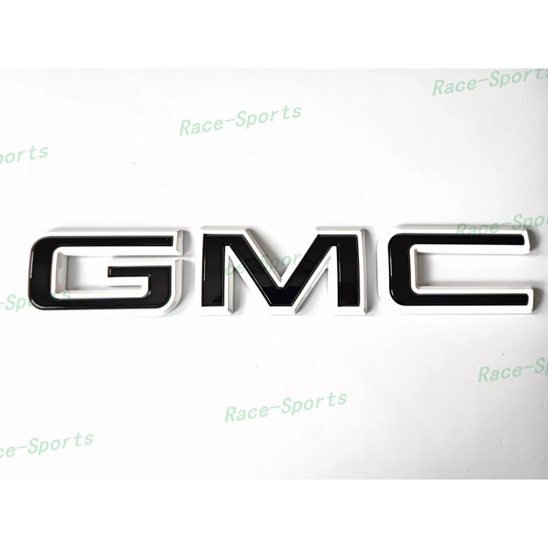 Auto GMC 2PCS Set Front Rear White Black GMC Emblems