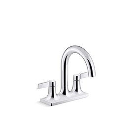 KOHLER 28124-4N-CP Venza Centerset bathroom sink faucet, 1.0 gpm, Polished Chrome