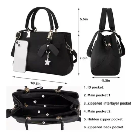 Exquisito Bolso Cruzado De Moda De Gran Capacidad Para Mujer Color Gris NINZI FXW099