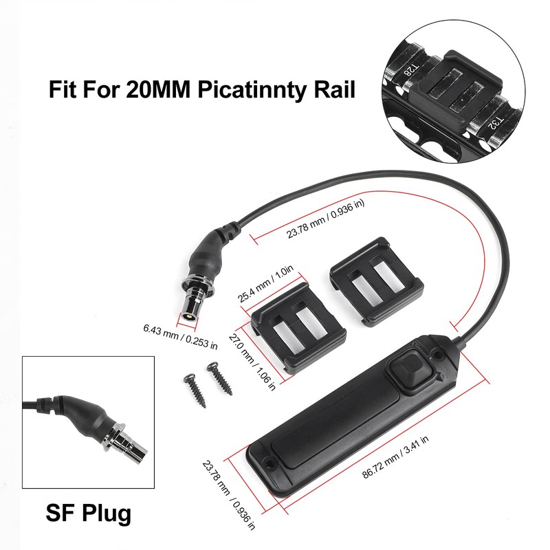 GLECTICAL Dual Remote Pressure Switch，Pressure Pad with SF Plug for