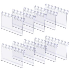 Zasvec Label Holder Pack of 50 PVC Transparent Name Tags 6 x 4.2 cm Price Tags Labels Plastic Price Tag Holder Name Tags Price Labels for Supermarket Shop Shelf Label Holder