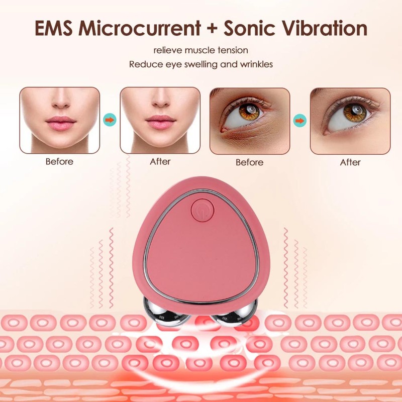 Microcurrent Face Massager Roller Facial Massager Face Lifting Firming Double