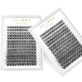 Cluster Lash Extension Kit, DIY 112pcs Lash Cluster C Curl 8-14mm 14Rows Natural Look| Thickness 0.07mm 30D-40D Mixed Length by Glamour by Forerunner