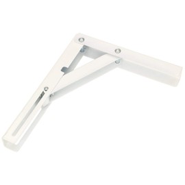 KOTARBAU Folding Console 200 x 165 mm Holder Steel Support Wall Bracket Brackets Angle Shelf Brackets Angle Shelf Bracket Heavy Duty (White)