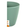 Zanvic Flowerpot splofy 2, Effect Knitted Fabric, 16 cm, Mint,